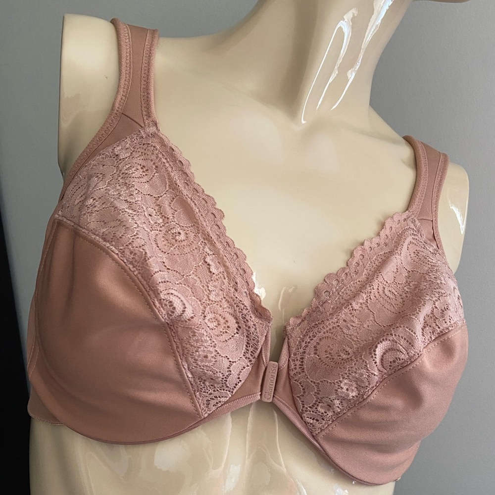 Glamorise 36D Front Closure caramel wired bra